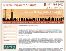Tablet Screenshot of benzene-attorney.com